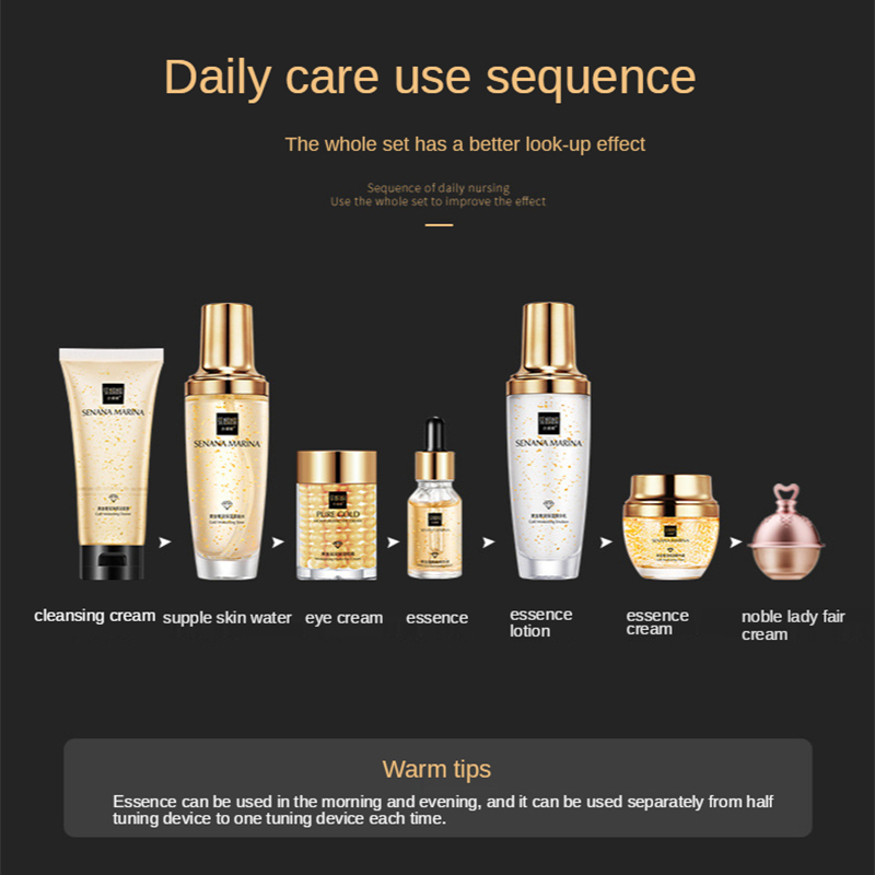 Kadın 24K Altın Cilt Bakım Set - Luxury Skincare Cleanser incelemesi ve fiyatı